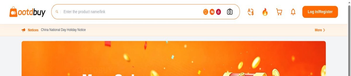 OOTDBuy-zoekbalk: een Taobao-, 1688- of Weidian-link plakken